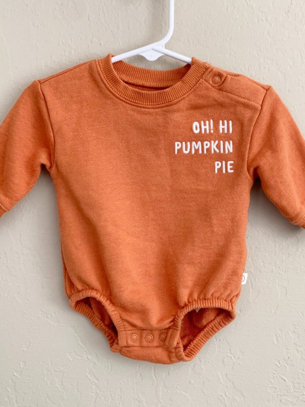 Little Planet Bubble Romper / Sweatshirt • Oh! Hi Pumpkin Pie • 3 Months